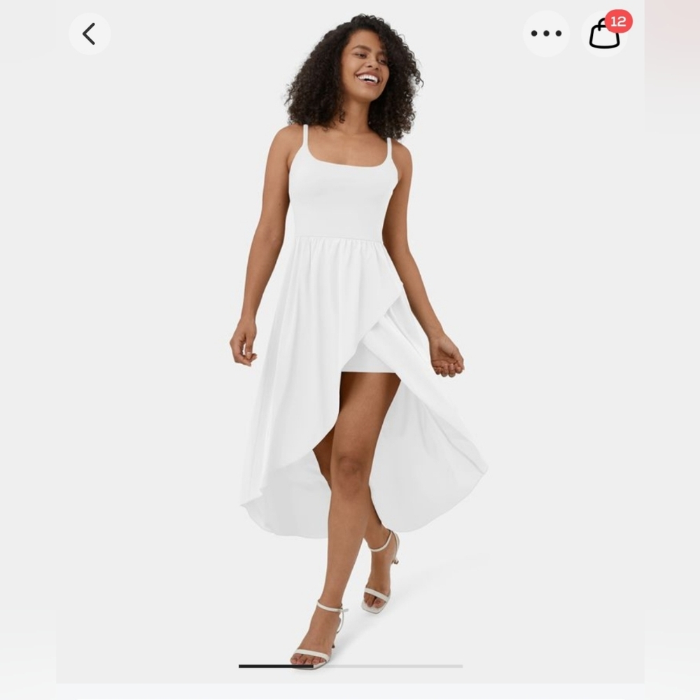 Halara Breezful Dress XS white w/ shorts
